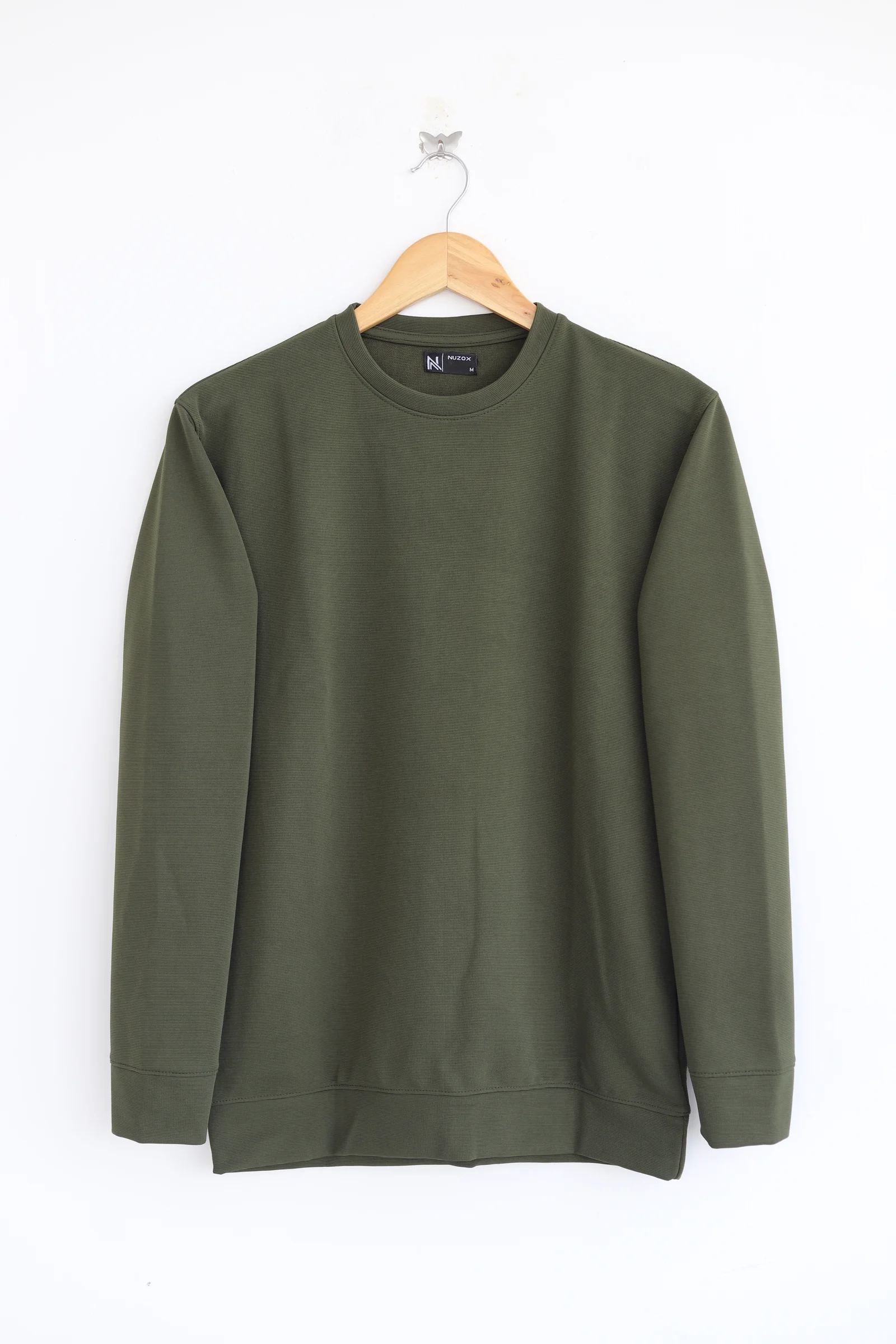 Plain Full Hand T-Shirt Lycra (Olive Green)
